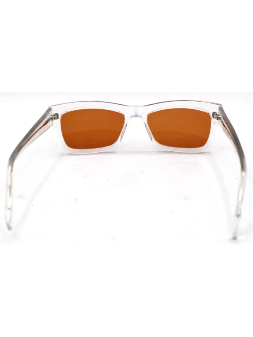 Starling Eyewear Sunglasses The SouthX Clear Frame Orange Amber Lens Square NEW